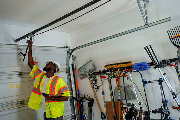 Professional Garage Door Roller Replacement technician working in Hauppauge, NY